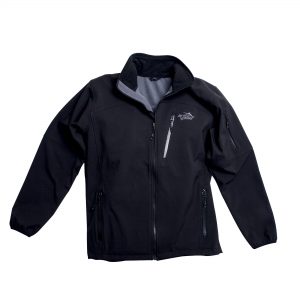 SOFT SHELL JACKET - BLACK - EMBROIDERED LOGO'S