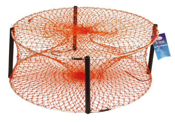 4 ENTRY ROUND CRAB POT - 12MM GALV FRAME - 1000MM DIAMETER