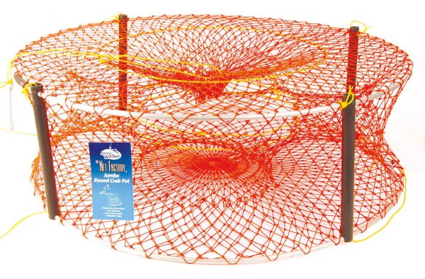 HEAVY DUTY 4 ENTRY CRAB POT WITH TURTLE GUARDS - 1300MM DIAMETER