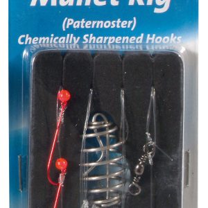 RIG - MULLET #8 LONGSHANK HOOKS- 15GM SPRING LEAD - 12LB LINE