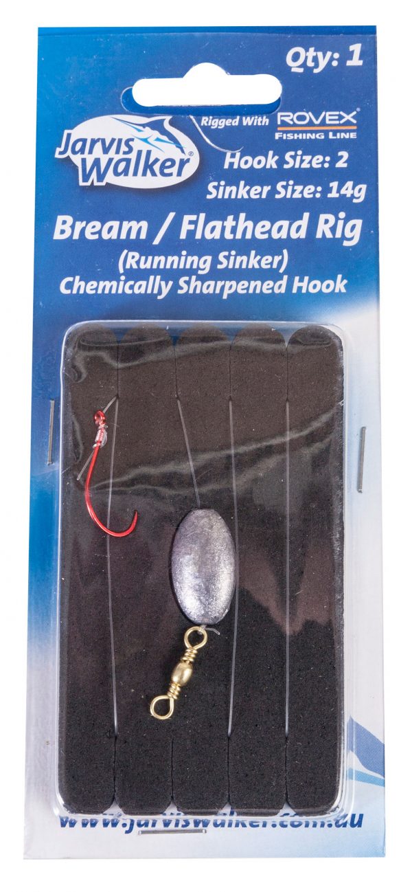 RIG - BREAM / FLATHEAD #2 OCTOPUS HOOK- 14GM BEAN LEAD - 15LB LINE