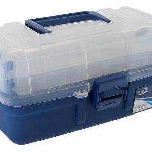 TACKLE BOX 2 TRAY CLEAR TOP - NEW DESIGN