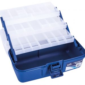 TACKLE BOX 3 TRAY CLEAR TOP - NEW DESIGN